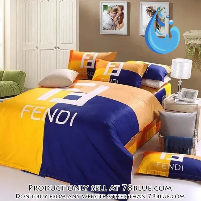 Fendi logo luxury brand highend bedding set home decor 78b5612142